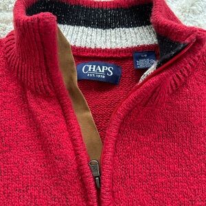 Chaps Men's Crimson Zip-Up Sweater